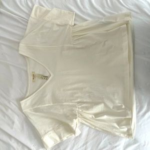 Madewell White/cream v-neck